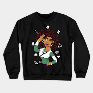 PROUD AFRICAN AMERICAN NURSE STRONG CONFIDENT QUEEN Crewneck Sweatshirt